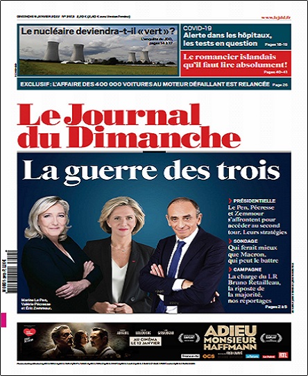 Le Journal Du Dimanche N°3913 Du 9 Janvier 2022